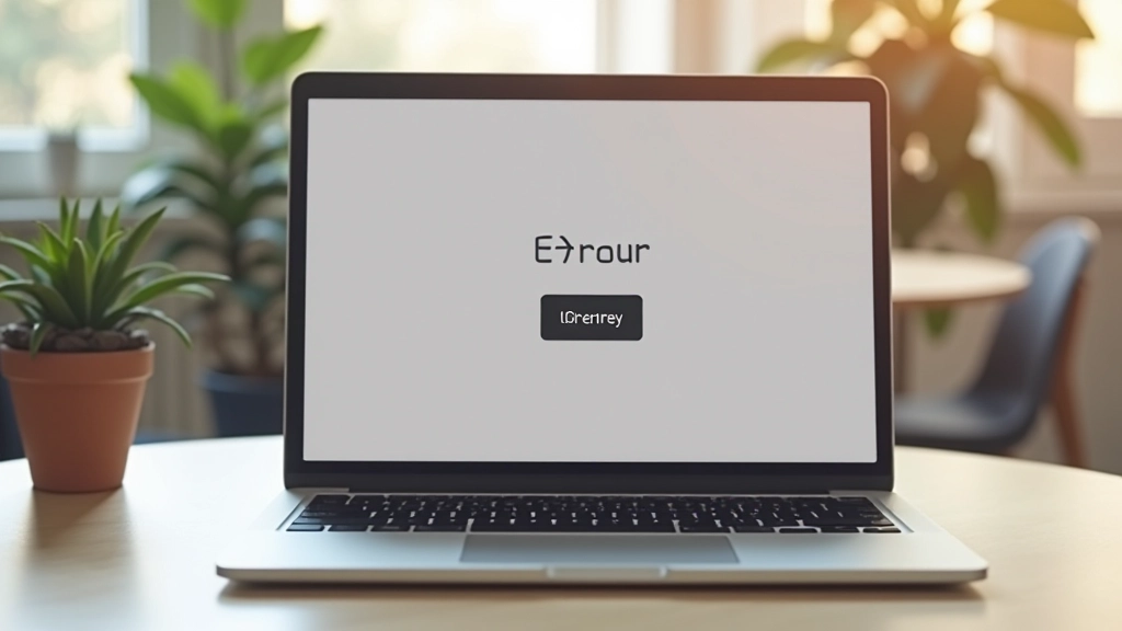 Schermata di errore con indicatore di caricamento e opzione di riprovare