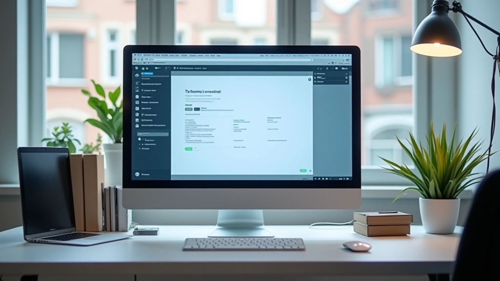 Studio moderno con monitor che mostra animazioni UI fluide e transizioni CSS in tempo reale