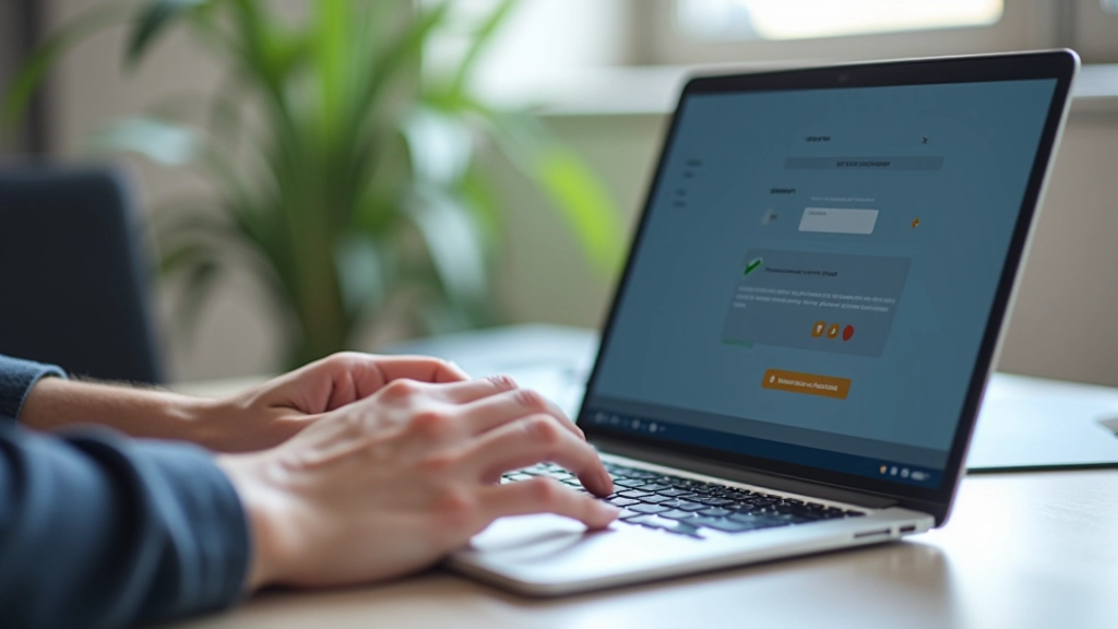 Persona che digita su laptop con focus sulla tastiera